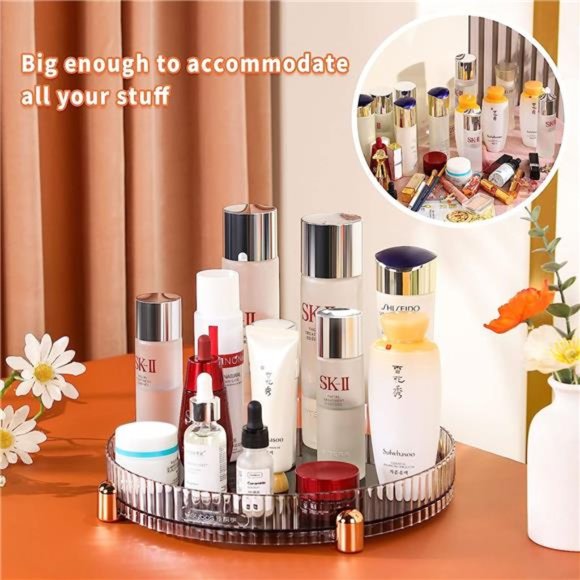 Makeup Perfumes Organizer for Lotions Skin Care,360 Rotating Cosmetics Display - Picture 2 of 6